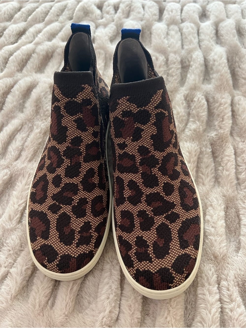 Rothy's Leopard Knit Slip-On Sneakers - Never worn.